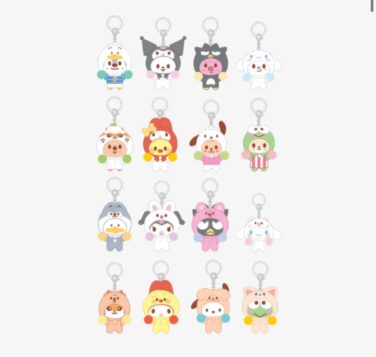 (PRE-ORDER) SECRET FLOCKED FIGURE KEYRING (CHEER UP Ver.) - SKZOO X SANRIO CHARACTERS (RANDOM)