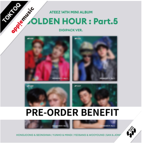 [PRE-ORDER] (POB) ATEEZ - 14th Mini Album [GOLDEN HOUR : Part.5] (DIGIPACK UNIT VER.)